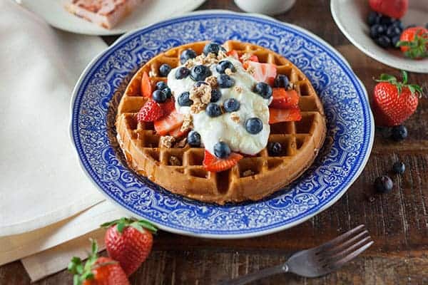 blueberry cream waffle