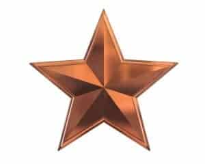 bronze metal star